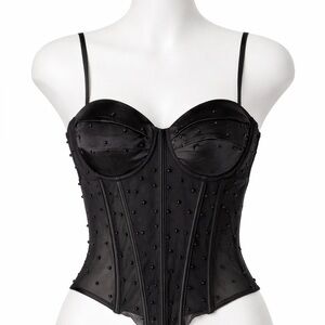 Windsor Beaded Corset Bustier Top Size S‎ Fairy Goth Y2K